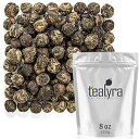 Tealyra - ライチ ブラック ドラゴン パール - エキゾチック スウィート ブラック ルーズリーフ ティー - 中カフェイン - オールナチュラル - 220g (8 オンス) Tealyra - Lychee Black Dragon Pearls - Exotic Sweet Black Loose Leaf Tea