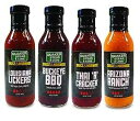 クエーカーステーキとルーブウィングソースバラエティパック - 売れ筋トップ4のウィングソース - アリゾナランチ、バックアイバーベキュー、タイRクラッカー、ルイジアナリッカーズ Quaker Steak & Lube Quaker Steak and Lube Wing Sauce Variety Pack -