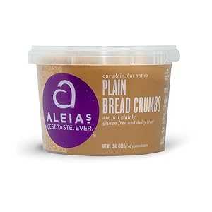 ALEIAS BEST. TASTE. EVER. ALEIA S BEST. TASTE. EVER. Plain Bread Crumbs - 13 oz / 1 PACK Authentic Taste, Breading for Gluten Free Recipes, Certified Gluten Free, Non-GMO, Dairy Free, Low Sodium, Kosher ALEIAS BEST. TASTE. EVER. ALEIA S BEST. TASTE. EVER. Plain Bread Crumbs - 13 oz / 1 PACK Authentic Taste, Breading for Gluten Free Recipes, Certified Gluten Free, Non-GMO, Dairy Free, Low Sodium, Kosher