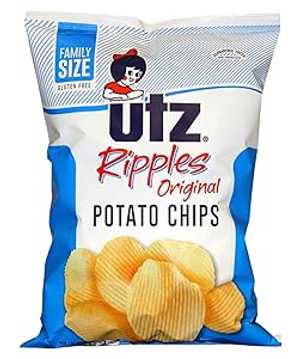 Utz リップルチップス、レギュラー、リップルレギュラー、9.5 オンス バッグ Utz Ripple Chips, Regular, Ripple Regular, 9.5 oz. Bag