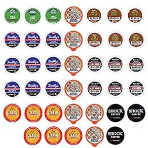 高カフェインコーヒーポッドバラエティパック – キューリグKカップコーヒーメーカーと互換性のある40個..