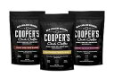 Cooper's Cask Coffee Wine Barrel Aged Coffee, Costa Rica, Kenya, & Rwanda Coffee Beans Aged In Cabernet Sauvignon, Chardonnay, & Pinot Noir Wine Barrels, Medium Roast Whole Bean Coffee, 4 oz Bags, 12 oz Total