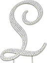 Sparkly Rhinestones Sparkly Rhinestone L Letter Cake Topper - 4.62