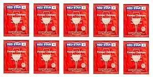 Red Star Premier Classique Wine Yeast - Pack of 10 - With North Mountain Supply Freshness Guarantee