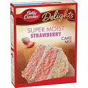 Betty Crocker Baking Mix、スーパーモイストケーキミックス、ストロベリー、15.25オンスボックス(6個パック) Betty Crocker Baking Mix, Super Moist Cake Mix, Strawberry, 15.25 Oz Box (Pack of 6)