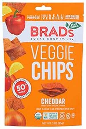 3オンス チェダーフレーバー - 有名なブラッド生チップス - ビーガン、グルテンフリー、ナチュラル、ヘルシースナック Brad's Raw 3oz Cheddar Flavor - Famous Brads Raw Chips - Vegan, Gluten Free, Natural, Healthy Snack