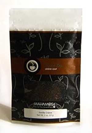 マハモサ風味の紅茶ブレンド ルーズリーフ (ルーズリーフ) - バニラ クリーム 2 オンス Mahamosa Gourm..