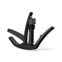 Planet Waves by D'Addario Planet Waves Guitar Capo NS Artist - For 6-String Electric and Acoustic Guitars - Single Hand Use Integrated Pick Holder -Black