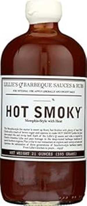 Lillie's Q、ホットスモーキーソース、21オンス Lillie's Q, Hot Smoky Sauce, 21 oz