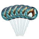 ジャスティス リーグ映画アクアマン ロゴ カップケーキ ピック トッパー デコレーション 6 個セット GRAPHICS & MORE Justice League Movie Aquaman Logo Cupcake Picks Toppers Decoration Set of 6