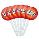 GRAPHICS & MORE Looney Tunes Logo Cupcake Picks Toppers Decoration Set of 6