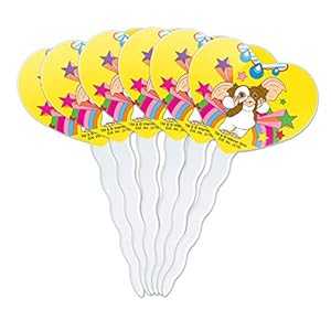 グラフィックなど グレムリン ギズモ レインボー ハート ラブ カップケーキ ピック トッパー デコレー..