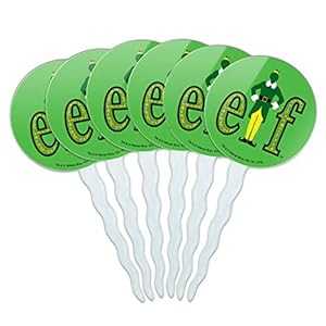 エルフ映画ロゴ カップケーキピック トッパー デコレーション 6個セット GRAPHICS & MORE Elf Movie Logo Cupcake Picks Toppers Decoration Set of 6