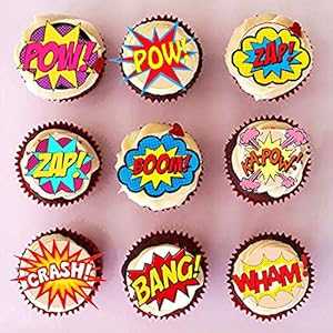 プレカット食用ウエハース紙 スーパーヒーローワードアクション 48X チョッカケーキ アベンジャーズ マーベルケーキ カップケーキ ウェディング スーパーヒーロー トッパー デコレーション パーティー 結婚式 誕生日婚約 Precut Edible Wafer Paper SUPER プレカット食用ウエハース紙 スーパーヒーローワードアクション 48X チョッカケーキ アベンジャーズ マーベルケーキ カップケーキ ウェディング スーパーヒーロー トッパー デコレーション パーティー 結婚式 誕生日婚約 Precut Edible Wafer Paper SUPER