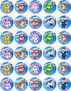 HAPPY CHOICES 30 x Edible Cupcake Toppers Themed of Super Wings Collection of Edible Cake Decorations Uncut Edible on Wafer Sheet