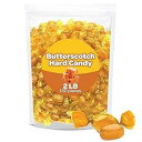 CRAZYOUTLET Butterscotch Hard Candy, Old School, Individually Wrapped, Bulk 2 Po...