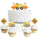Big Dot of Happiness Dig It - 建設パーティーゾーン - デザートカップケーキトッパー - ベビーシャワーや誕生日パーティーのクリアトリートピック - 24個セット Big Dot of Happiness Dig It - Construction Party Zone - Dessert Cupcake Topp