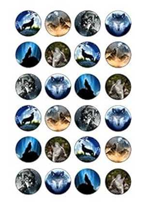 食用オオカミのカップケーキトッパー、ケーキデコレーション24個。 My Smart Choice 24 Edible Wolves Cupcake Toppers, cake decorations 食用オオカミのカップケーキトッパー、ケーキデコレーション24個。 My Smart Choice 24 Edible Wolves Cupcake Toppers, cake decorations