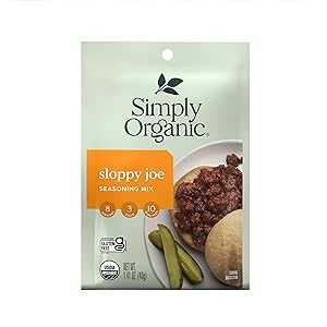 Simply Organic Sloppy Joe、認定オーガニック、グルテンフリー 1.41オンス Simply Organic Sloppy Joe, Certified Organic, Gluten-Free 1.41 oz