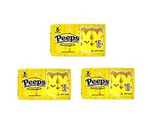 Needzo Peeps Yellow Bunny Marshmallow Easter Basket Fillers, Pack of 3, 1.5 Ounce Each Needzo Peeps Yellow Bunny Marshmallow Easter Basket Fillers, Pack of 3, 1.5 Ounce Each