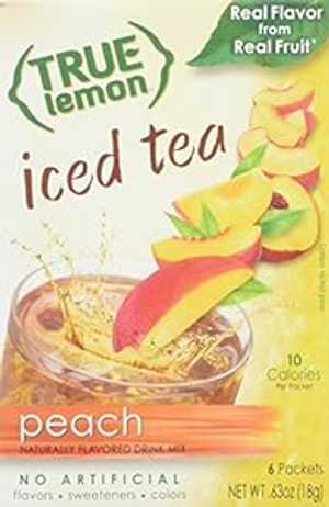 PEACH ICED TEA MIX by TRUE LEMON Instant Powdered Drink Packets That Q...