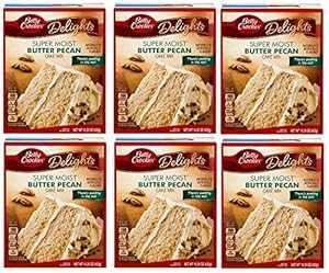 6 (6) パック ベティ クロッカー スーパー モイスト バター ピーカン ケーキ ミックス バンドル 6 アイテムのバンドル Betty Crocker's SIX (6) Pack Betty Crocker Super Moist Butter Pecan Cake Mix Bundle Bundle of 6-Items