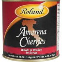 Roland Foods アマレナチェリー、丸ごとシロップ漬け、砕いたもの、特殊輸入食品、6ポンド缶 Roland Foods Amarena Cherries...