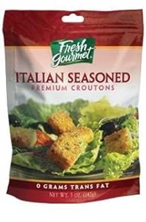 フレッシュグルメプレミアムクルトン、5オンスパック(3個)(イタリア産) Fresh gourmet Premium Croutons, 5-Ounce Pack of THREE (3) (Italian)