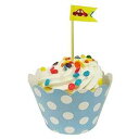 AllyDrew 標準サイズ 水玉カップケーキ ラッパー (20 個セット)、ブルー AllyDrew Standard Size Polka Dots Cup...