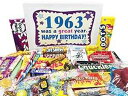 レトロキャンディヤム ~ 1963 年 59 歳の誕生日ギフトボックス 1963 年生まれの 59 歳の男性または女性のための子供の頃からの懐かしいキャンディの...