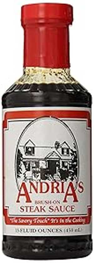 Andria's Brush On Steak Sauce, 15 Ounce Bottle (Pack of 3)