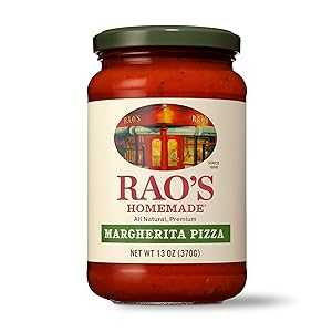 Rao's Homemade Margherita Pizza Sauce, 13 oz, Keto Friendly, Tomato Sauce, Premium Quality Tomatoes from Italy, Natural Herbs, & Olive Oil