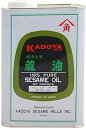 かどや 純粋ごま油、56 液量オンス (2 個パック) Kadoya Pure Sesame Oil, 56 Fl Oz (Pack of 2)