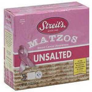 Streits 無塩マッツォ、11 オンス - ケースあたり 12 個 Streit's Streits Unsalted Matzo, 11 Ounce - 12 per Case