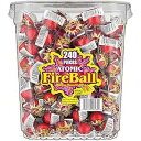 アトミック ファイアボール シナモン風味のキャンディー、個別包装 240 個、4.05 ポンドの浴槽 Atomic Fireballs Cinnamon Fla...