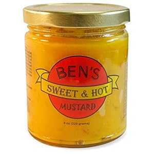 Bens Mustard Ben's Sweet & Hot Mustard All Natural, No Preservatives A...