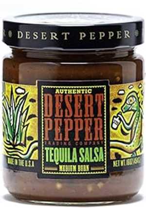 デザートペッパーテキーラサルサ、ミディアムバーン、16オンス（6パック） DESERT PEPPER TRADING COMPANY Desert Pepper Tequila Salsa, Medium Burn, 16-Ounce (6 Pack)のサムネイル