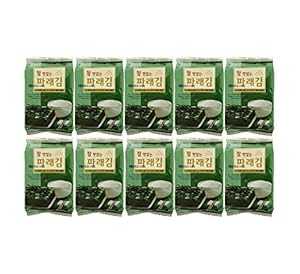 韓国産高級焼き海苔のり 個別スナック 4g (10個入) Korean Premium Roasted and Lightly Sea Salted Seasoned Seaweed & Nori Individual Snack 4g (10 Pack)