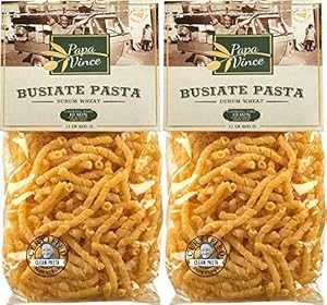 パパ・ヴィンス クリーンパスタ 敏感な胃 - イタリア・シチリア島産小麦使用 非遺伝子組み換え 全粒粉 充実していません 低酸 アルデンテ ビシアーテ マカロニは磁石のようにソースを保持します (1.1 ポンド 2 パック) Papa Vince Clean Pasta Sensiti