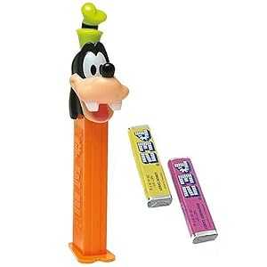 Pez Disney Mickey Mouse & Friends Dispenser Goofy Pez Dispenser with C...