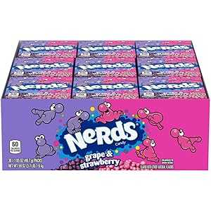Nerds Grape & Strawberry Candy 1.65 Ounce, Pack of 36