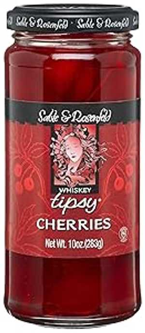 Sable & Rosenfeld Whiskey Tipsy Cherries - 10 Oz (Pack of 2)
