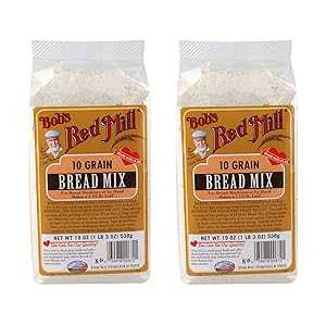Bob's Red Mill ブレッドミックス、10 グレイン、イーストパケット付き、19 オンス (2 個パック) Bob's Red Mill Bread Mix, 10 Grain With Yeast Packet, 19 Ounce (Pack of 2)