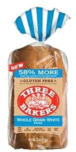 Three Bakers グルテンフリー全粒粉ホワイトサンドイッチパン (3 個パック) 19 オンス Three Bakers Gluten Free Whole Grain White Sandwitch Bread (Pack of 3) 19oz Three Bakers グルテンフリー全粒粉ホワイトサンドイッチパン (3 個パック) 19 オンス Three Bakers Gluten Free Whole Grain White Sandwitch Bread (Pack of 3) 19oz