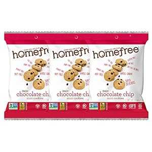Homefree Treats You Can Trust グルテンフリー ミニクッキー、1回分、チョコレートチップ、1.1オンス..