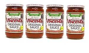 リトル イタリーの中心からのオリジナル ヴィンセント ソース ミディアム フレーバー 16 オンス 4 パッ..