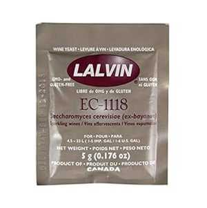 Lalvin EC-1118 ワイン酵母、5 グラム - 100 パック Lallemand Lalvin EC-1118 Wine Yeast, 5 grams - 100-Pack