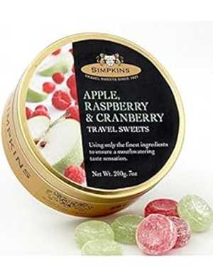 シンプキンアップル ラズベリー＆クランベリー 200g (3パック) Simpkin Apple Raspberry and Cranberry..