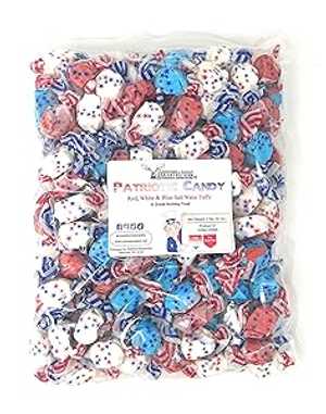 楽天GlomarketPatriotic Stars、レッド、ホワイト、ブルーのソルトウォータータフィー、2ポンドのパーティーバッグ YANKEETRADERS Patriotic Stars, Red, White & Blue Salt Water Taffy, 2 Pound Party Bag
