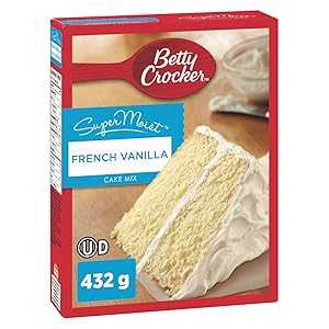 ベティ クロッカー スーパー モイスト フレンチ バニラ ケーキ ミックス 432 グラム / 15.25 オンス - 4 パック Betty Crocker Super Moist French Vanilla Cake Mix 432 Grams / 15.25 Oz - 4 Packs